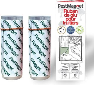 2X Bande de Colle pour Arbres 5 m–Piège à Insectes Rampants, Fourmis, Chenilles–Non Toxique, Résistante à l’Eau–Ruban Collant pour Arbres Fruitiers Cerisiers Jardins–Facile à Appliquer