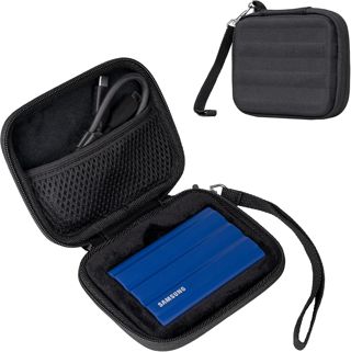 ProCase Étui pour Samsung T7 Shield External SSD, Housse de Protection en EVA Rigide pour Samsung T7 Shield External SSD Disques Durs,avec Attaches de Câble -Noir