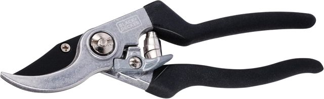 BLACK+DECKER Secateur de Jardin 21,5 CM - Taille Haie Lames en Acier de Haute Qualité - Coupe Branche Poignée Ergonomique - Secateur Anti-Adhésif – Noir