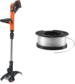BLACK+DECKER Coupe-Bordures sans Fil 18V, Coupe-Bordures Electrique 28 cm & Bobine de Rechange pour Coupe-Bordures, Bobine Reflex, 10 m de Fil en Nylon Reflex, Fil de ⌀1,5 mm, A6481-XJ