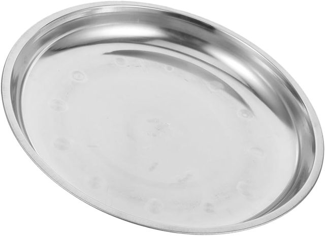 POPETPOP Plateau de Pesée Mécanique 27 Cm en Acier Inoxydable, Balance Alimentaire Cadran à Ressort, Plateau Solide et Précis, Usage la Cuisine et Laboratoire, Accessoire de Mesure