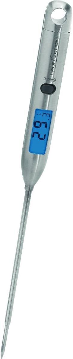 PROFI COOK PC-DHT1039 - Thermomètre Digital de Cuisine - En Acier inoxydable - Ecran LCD - Fonctionne avec piles (fournies)