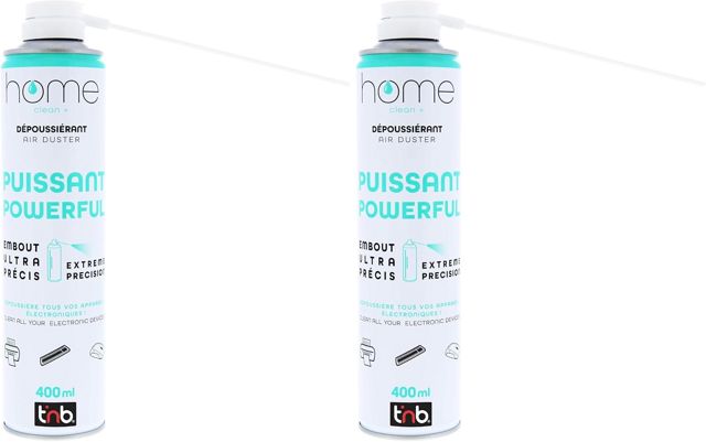 T’nB - Bombe Air Sec - Nettoyage Pc, Aerosol Dépoussiérant 400 mL, Air Comprimé Nettoyage Pc, Air Duster pour Matériel Informatique, Depoussierant Ordinateur, Soufflette Surpuissante - Butane