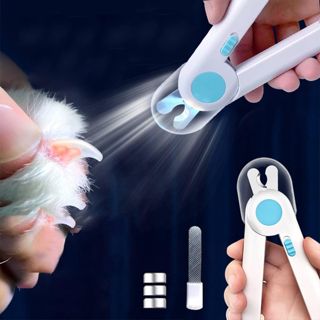 Tondeuse à Ongles Pour Animaux Domestiques Avec Lumière Led, Professionnel Coupe Griffes Animaux De Compagnie Protection Contre Les Éclaboussures, Pour Les Animaux De Petite Et Moyenne (Rose)
