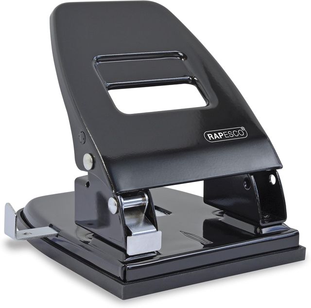 Rapesco PF88A0B1 Perforatrice 2-Trous, Capacité 35 Feuilles,Noir