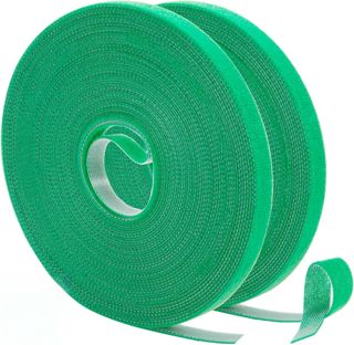 Attaches de Jardin pour Plantes Longueur Totale 14,56m Bande de Fixation Réutilisable 10mm de Large Vert pour Plantes Grimpantes
