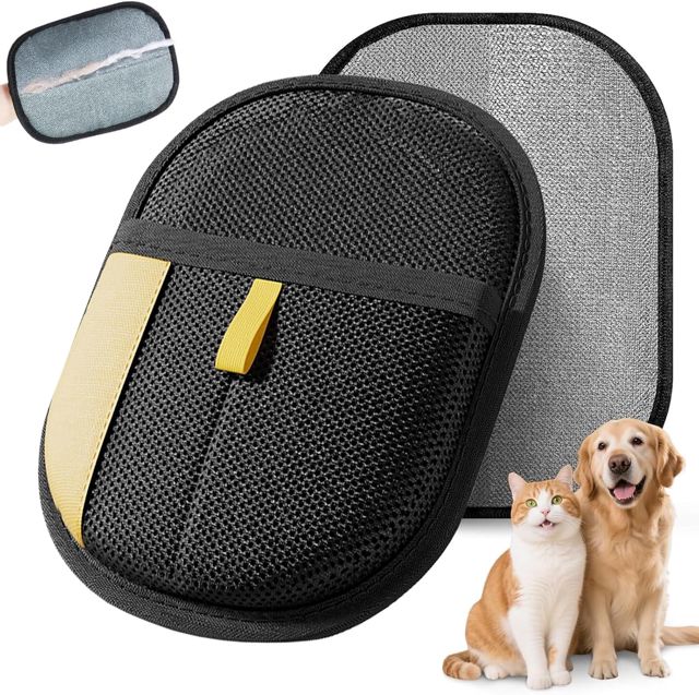 Twinsun 2 Pièces Gant Poil Chat, Gant Poils Animaux, Gant Animal Ramasse Poil Anti Poils Animaux pour Enleve Poils d Animaux sur Vetement, Animaux pour Canapé Meubles Tapis Siège (2PCS)