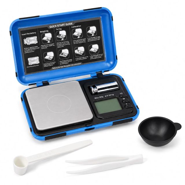 Balance numérique de Precision 50 g/0.001g, Petite Mini Balance à Bijoux Portable avec Poids de Calibrage de 50g, pour Bijoux, Diamants, Poudres Et Médecine