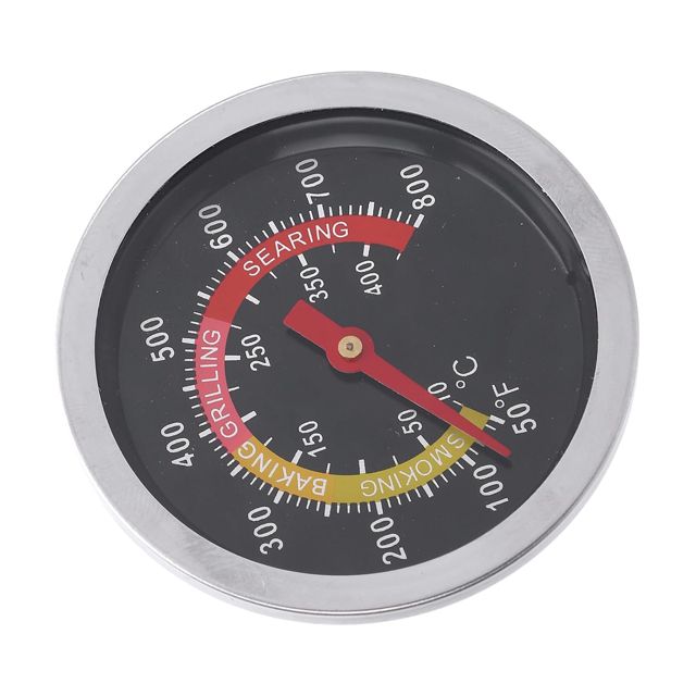 Dioche Thermomètre de Cuisson des Aliments Thermomètre de Four en Acier Inoxydable de Cuisson de Cuisine à Cadran de 2,4 Pouces avec Filetage M10 pour Barbecue à Frire et Fumoir - Mesure Précise de la