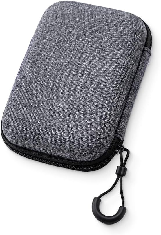 JEYORZY 1 pcs Étui pour Disque Dur externe - Antichoc pour SSD Portable de 2,5 Pouces, Pochette avec Proche Filet, pour câble et Accessoires, Coque Rigide de Sac Sacoche Protection Pochette Case, noir