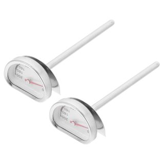 Alipis Thermomètre à Friture en Acier Inoxydable 2pcs avec Sonde 4 Pouces 0-200°c pour Cuisson et Cuisson au Four, Facile à Nettoyer avec Support Cuisine