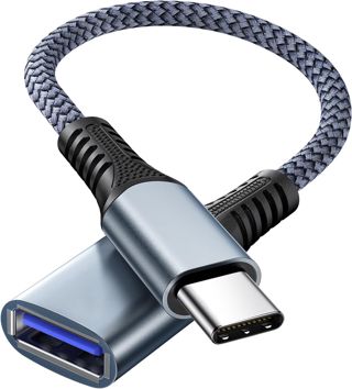 ANDTOBO Adaptateur USB C vers USB 3.0 OTG, USB C Mâle vers USB 3.0 Femelle OTG Câble Thunderbolt3 on The Go pour iPhone 16/15 Pro Max Plus, Samsung Galaxy S23/S22/S21/S20/S23 Ultra, MacBook Pro/Air