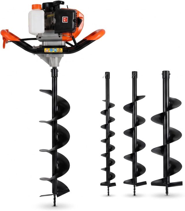 2,3 CV 2 Temps Tarière Thermique 52CC Tarriere à essence Jardin