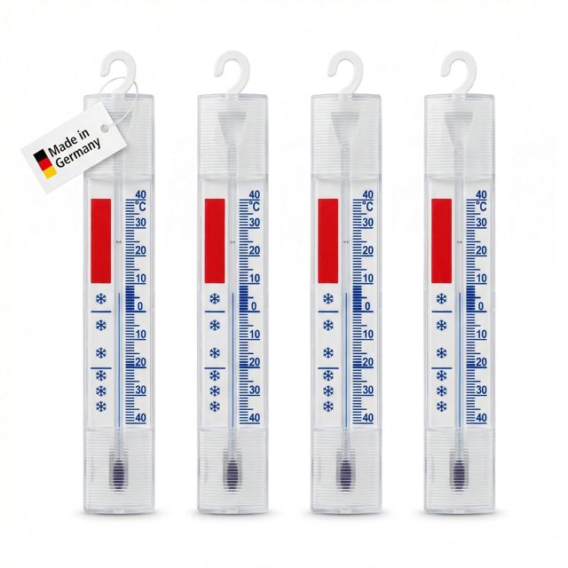 Lantelme Lot de 4 Réfrigérateur Congélateur, glace, armoire, thermomètre de refroidissement. Analogique Température anzige +/- 40 °C 4884