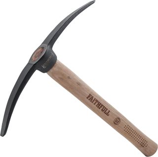 Pic à mortier Faithfull – Ciseau et pointe – Outil de maçon avec manche en hickory certifié FSC pour ratisser le mortier, tailler les briques et creuser l'argile – 300 mm (12 po)