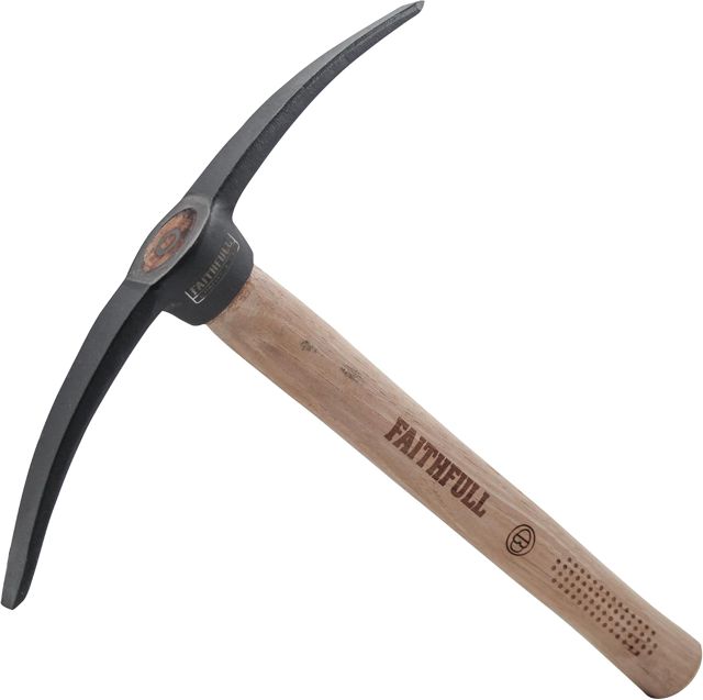 Pic à mortier Faithfull – Ciseau et pointe – Outil de maçon avec manche en hickory certifié FSC pour ratisser le mortier, tailler les briques et creuser l'argile – 300 mm (12 po)