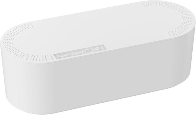 D-Line Boîte Range Câbles – Cache Multiprises et Fils, Gestion des Câbles de Bureau et TV - 325mm x 125mm x 115mm - Petite, Blanc