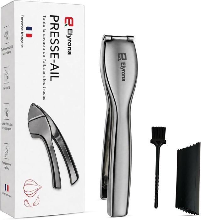 presse ail professionnel - hachoir manuel & écrase ail - garlic press - garlic crusher - coupe - rape - eplucheur - mini hachoir - gratte - presse purée - kitchen gadget - ustensiles cuisine