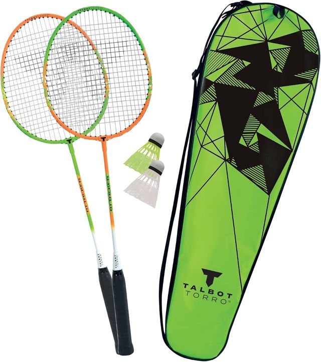 Talbot Torro Kit de Badminton 2 attackers 2 Raquettes et 2 Volants dans Un Sac de qualité