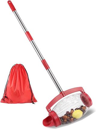 57 Pouces Réglable Collecteur d'écrous Sélecteur de Noix avec Sortie à basculement Direct, Récolteuse de Fruits Ramasser de Noix Outils de Jardinage pour Crabe Châtaigne Balle Le Gland Golf