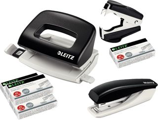 Leitz 5507 Perforatrice et perforatrice avec pinces de rangement et extracteur d'agrafes (rouge)