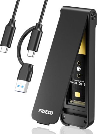 FIDECO Boîtier SSD M.2 NVMe, USB 3.2 Gen 2 10Gbps, Installation sans outils