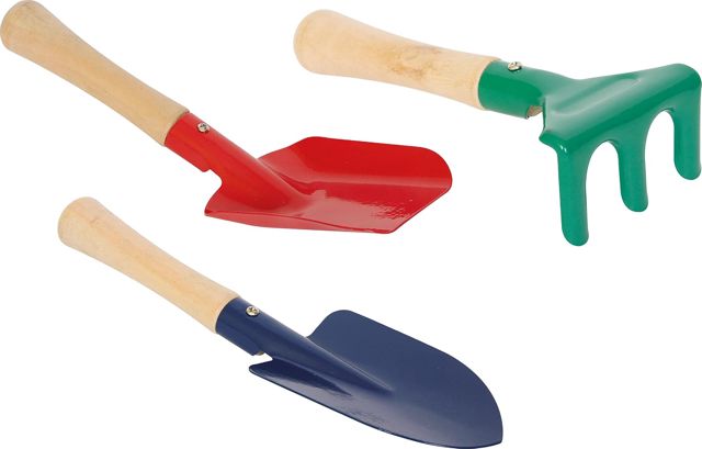 Small Foot Pelle à Main compacte en Bois et métal, Aide au Jardinage à partir de 3 Ans, Jouet d'extérieur, 12387, Couleurs Tendance