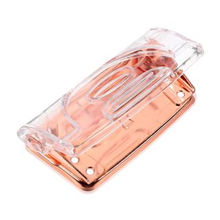 2 Pièces Agrafe perforatrice coeur guide Percer perforatrice pour classeur perforateur ergonomique papeterie de bureau de cartes multifonctions Plastique Golden