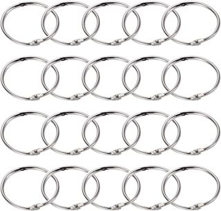 Anneaux de Livre,Anneaux de Reliure,100Pcs Métalliques Articulés de Reliure