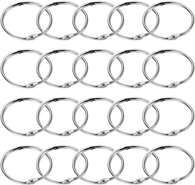 Anneaux de Livre,Anneaux de Reliure,100Pcs Métalliques Articulés de Reliure