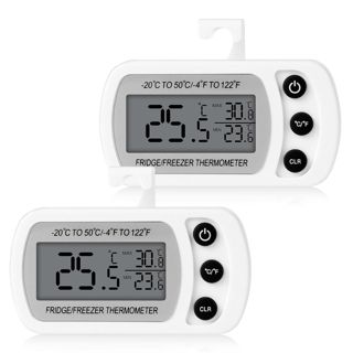 Cozary Thermomètre Frigo et Réfrigérateur 3 Pièces avec LCD et Aimant