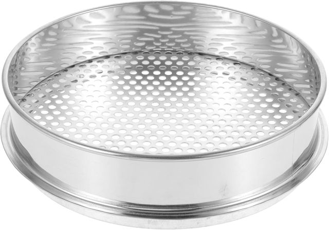 Happyyami Tamis De Jardin en Acier Inoxydable Tamis De Sol Rond Empilable pour Classer Terre Gravier Grains Et Perles pour Jardin Et Extérieur 7.87 X 7.87 X 2.17in