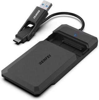 BENFEI Boîtier Externe pour Disque Dur 2,5", boîtier USB 3.2 Gen 1 5Gbps pour SATA HDD et SSD de 2,5'' et 7/9,5 mm, USB C/A 2 en 1 Lecteur Disque Dur, boîtier SSD UASP & Trim Accelerated, sans Outil