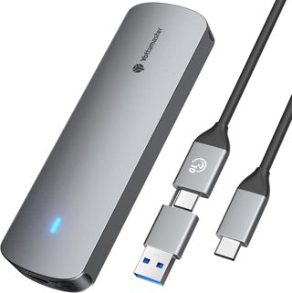 Yottamaster Boîtier SSD M.2 NVMe SATA, USB 3.2 Gen 2 10 Gbit/s, Aluminium vers NVMe PCI-E SATA, clé M/(B+M) pour SSD M2 2230/2242/2260/2280, avec câble 2-en-1 et Finition UASP