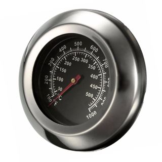 Alomejor Thermomètre de Four en Acier Inoxydable, Large Plage de Température, Thermomètre à Viande pour la Cuisine, Alimentaire Léger et Portable pour Barbecue, 7,6 Cm