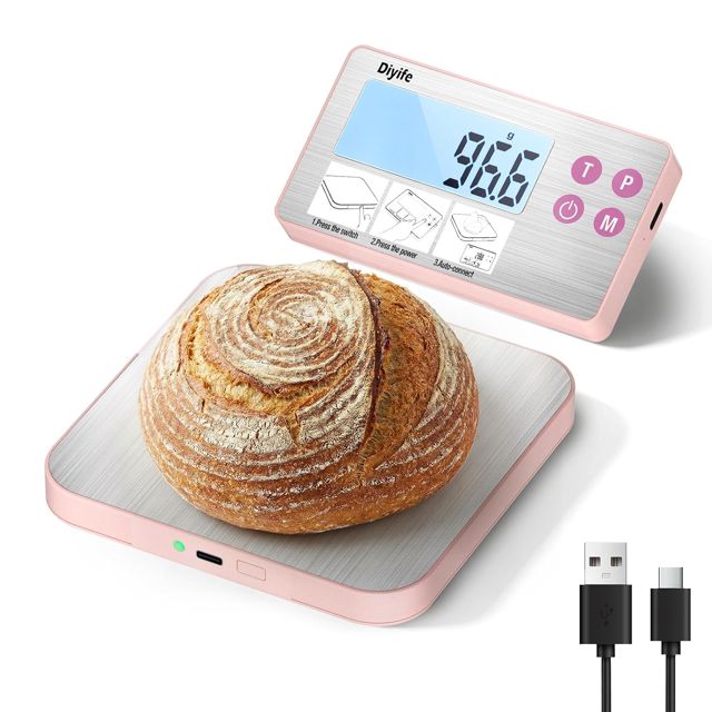 Balance de cuisine rechargeable Diyife 304 en acier inoxydable 15 kg