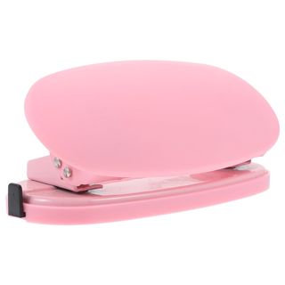 Perforatrice à 2 Trous Rose 6cm Règle pour Bureau, Métal