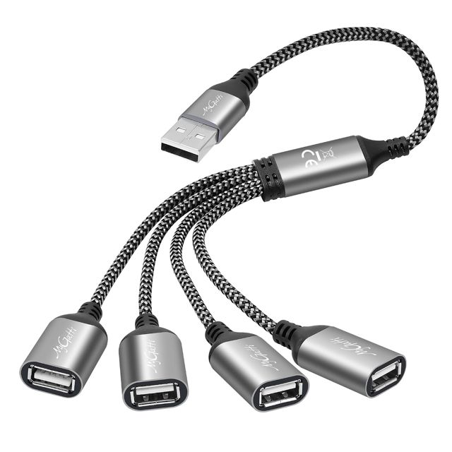 Câble Répartiteur USB C Mâle vers 4 Ports USB A 2.0 Femelle 0,5 m,Type C vers 4 Ports USB A,Adaptateur répartiteur USB 2.0,pour MacBook,iPhone 15 16,iPad 10 Air 4 5 Mini 6,Galaxy S24 S23
