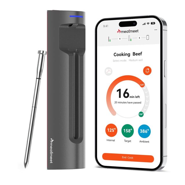 S Pro Thermomètre Cuisine Sans Fil, Thermomètre à Viande Connectée
