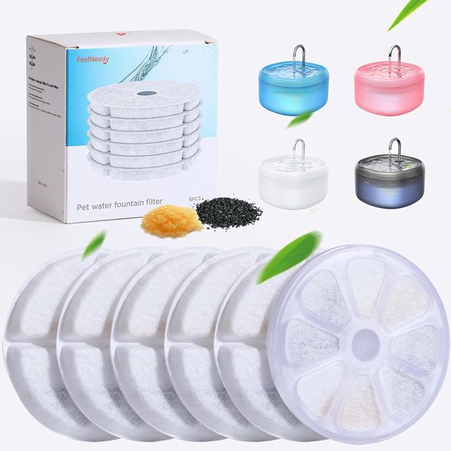 FEELNEEDY 3,2L Fontaine a Eau Chat Ronde avec Robinet