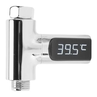 Fafeicy Thermomètre de Douche à Lecture Instantanée alimenté par Débit D'eau LED pour Salle de Bain et Cuisine 3,2 X 3,2 X 1,2 Pouces