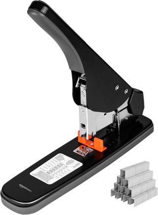 Amazon Basics Agrafeuse ultrarésistante, 90 feuilles, Noir