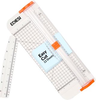 Ediesi, Massicot, A4, Coupe Papier, Guillotine, pour Home, Verrouillage automatique, avec règle d'extension, pour le papier, les photos, les coupons et les étiquettes (Noir)