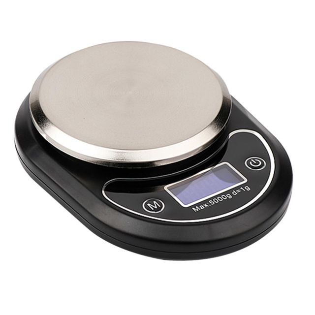 Balance Cuisine Numérique 5kg 0,1g ABS Métal Noir