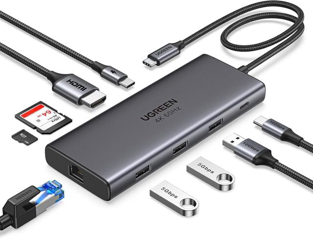 UGREEN Revodok Pro 109 Hub USB C 10Gbps 9 en 1 Docking Station Multi Ports