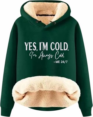 Générique Sweat à Capuche Pull Femme Doublure Polaire Intérieure Chaude Hiver Manches Longues Basic Outwear Sweats Chic Pas Cher