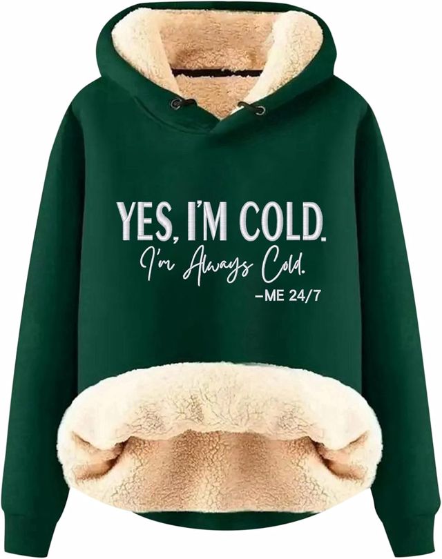 Générique Sweat à Capuche Pull Femme Doublure Polaire Intérieure Chaude Hiver Manches Longues Basic Outwear Sweats Chic Pas Cher