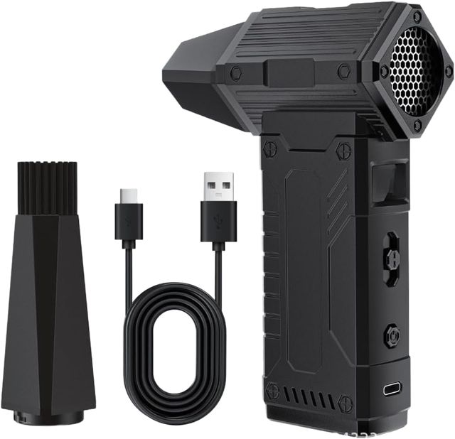 Plumeau à air comprimé avec écran, ventilateur de dépoussiérage portable et variable, pour nettoyage de voiture et utilisation en atelier (A)