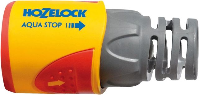 HOZELOCK - Raccord d'Arrosage Plus Aquastop Ø 12,5mm - 15mm (1/2"- 5/8") Soft Touch : Aquastop, Étanche, Anti-Dérapant, Embout Flexible et Allongé Évitant Vrillage, Hernie et Fuite [2055P0000]
