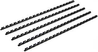 RAYSON Peignes de reliure en plastique, capacité de reliure de 55 feuilles, 21 anneaux, 10 mm, noir, paquet de 100